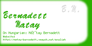 bernadett matay business card